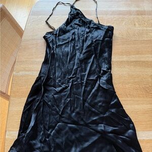 Zara Satin Black  Mini Dress